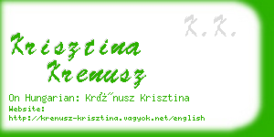 krisztina krenusz business card